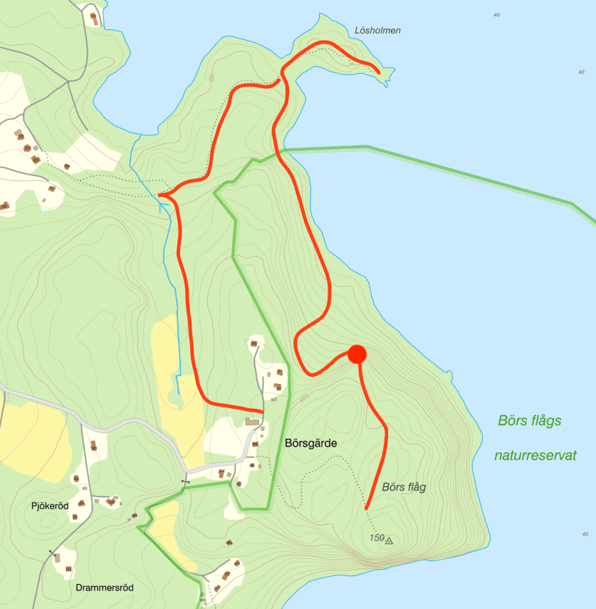 Vandringsförslag Börs Flåg