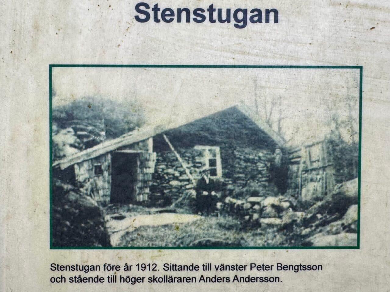 Gammalt foto på Stenstugan