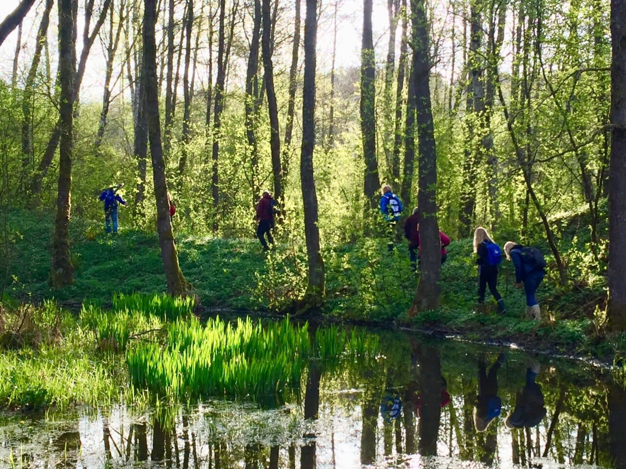 Vandrare längs Lerån