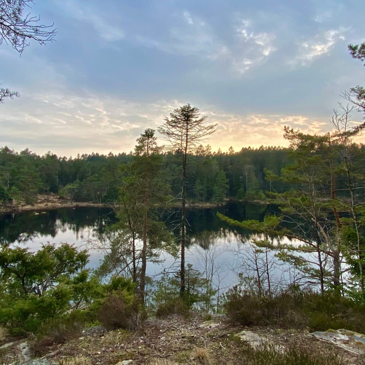 Solnedgång på etapp 8