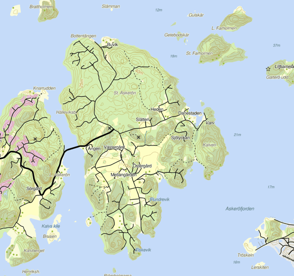 Karta över Stora Askerön