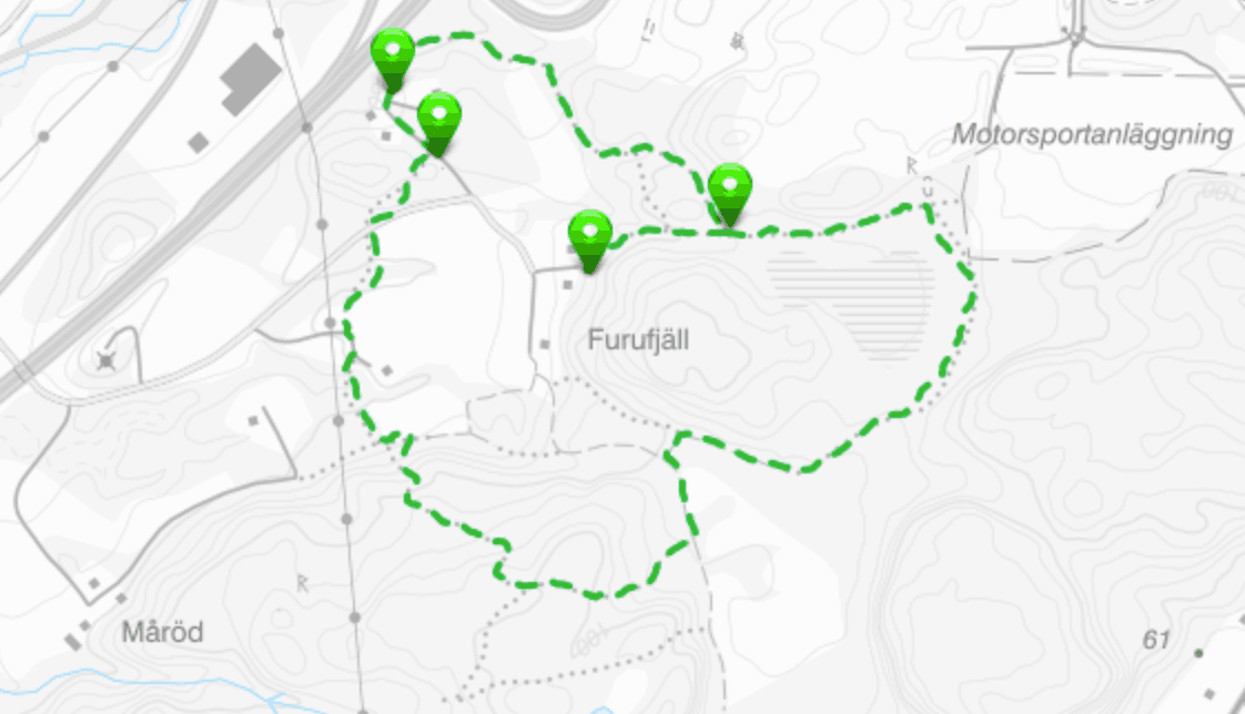 Karta över Furufjäll