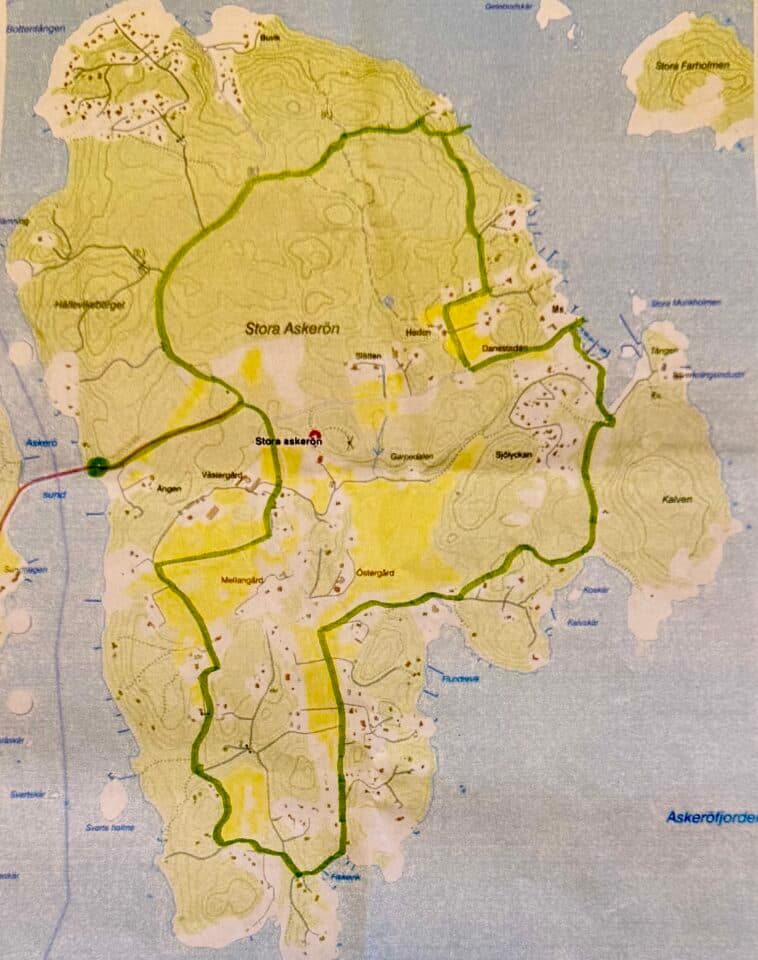 Vandringskarta Stora Askerön